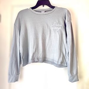 "press snooze" long sleeve crop tee